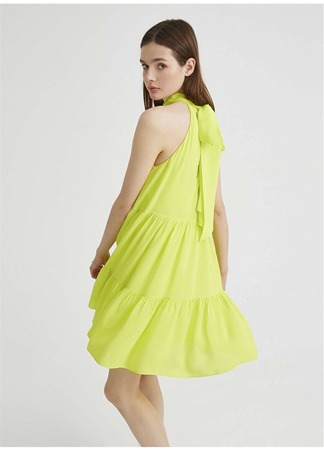 Koton Neon Sarı Kadın Elbise