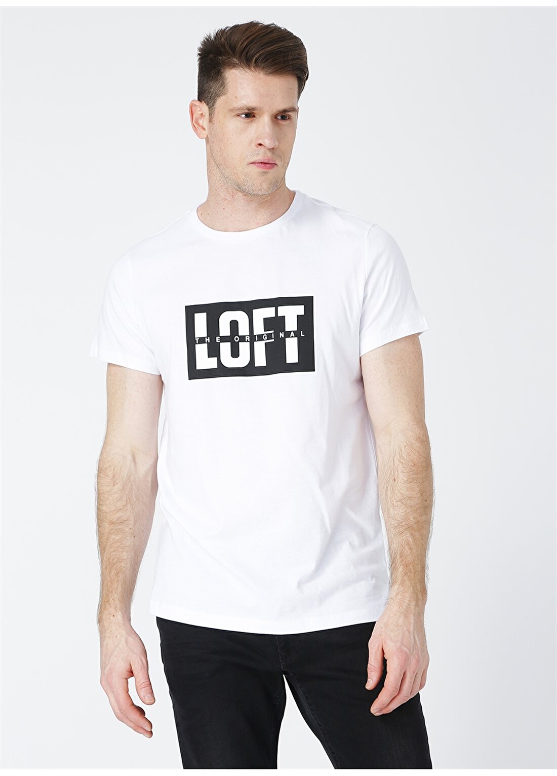Loft 2026947 Beyaz Erkek T-Shirt