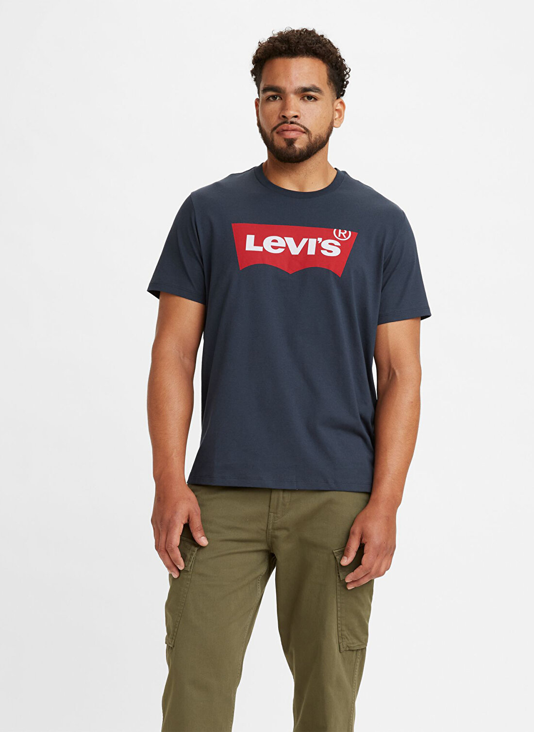 Levis Erkek Lacivert Bisiklet Yaka T-Shirt