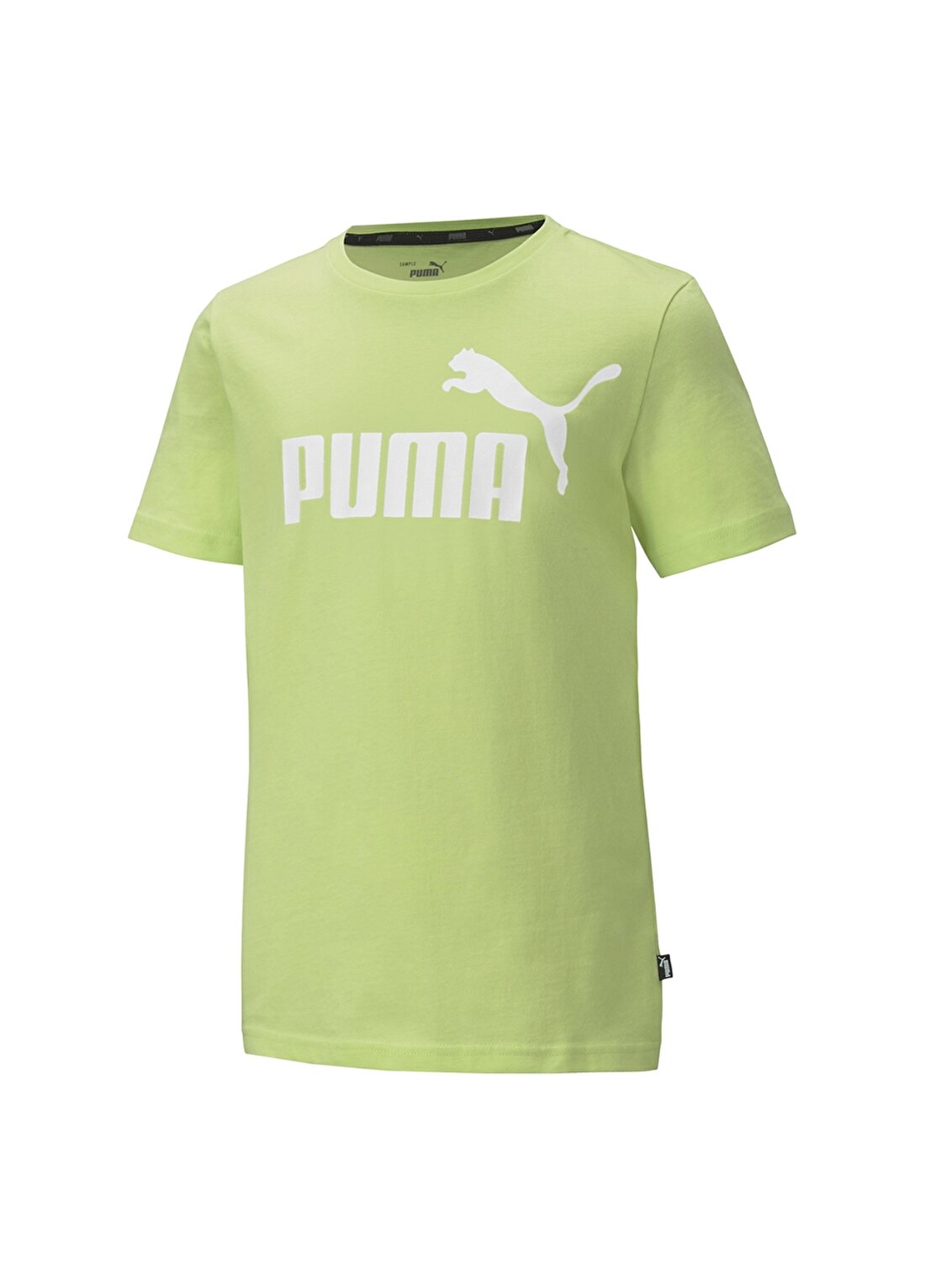 Puma Erkek Çocuk Yeşil Bisiklet Yaka T-Shirt