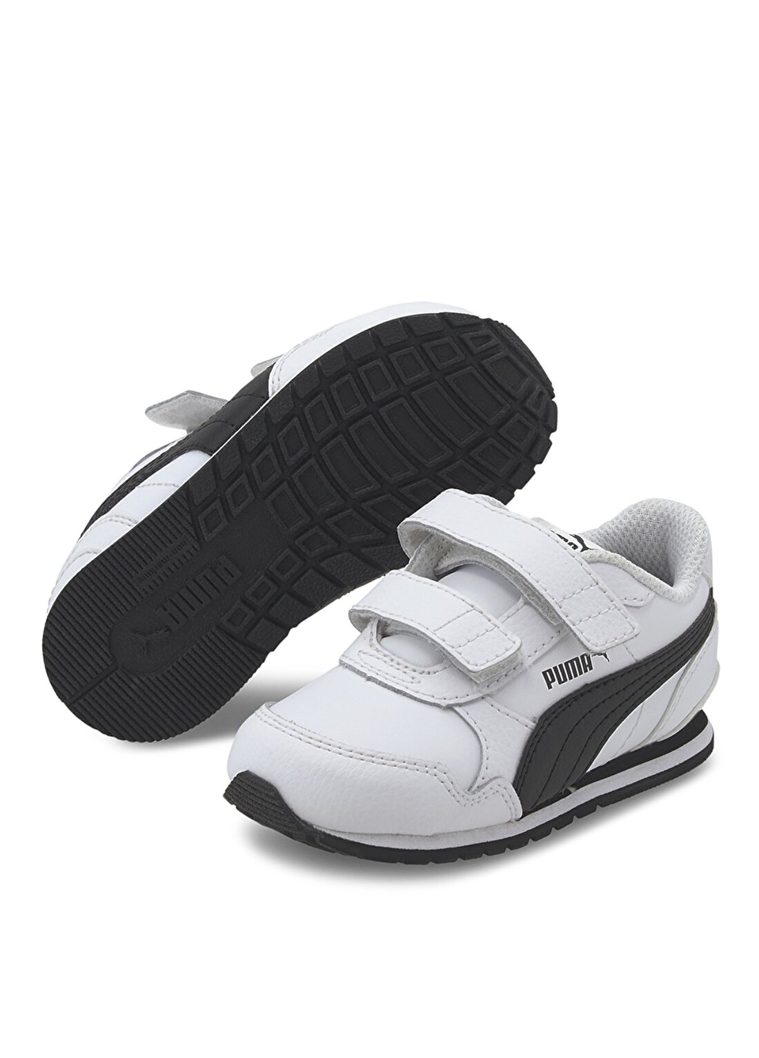 Puma Beyaz - Siyah Bebek Yürüyüş Ayakkabısı 36696108 ST Runner V2 L V Inf