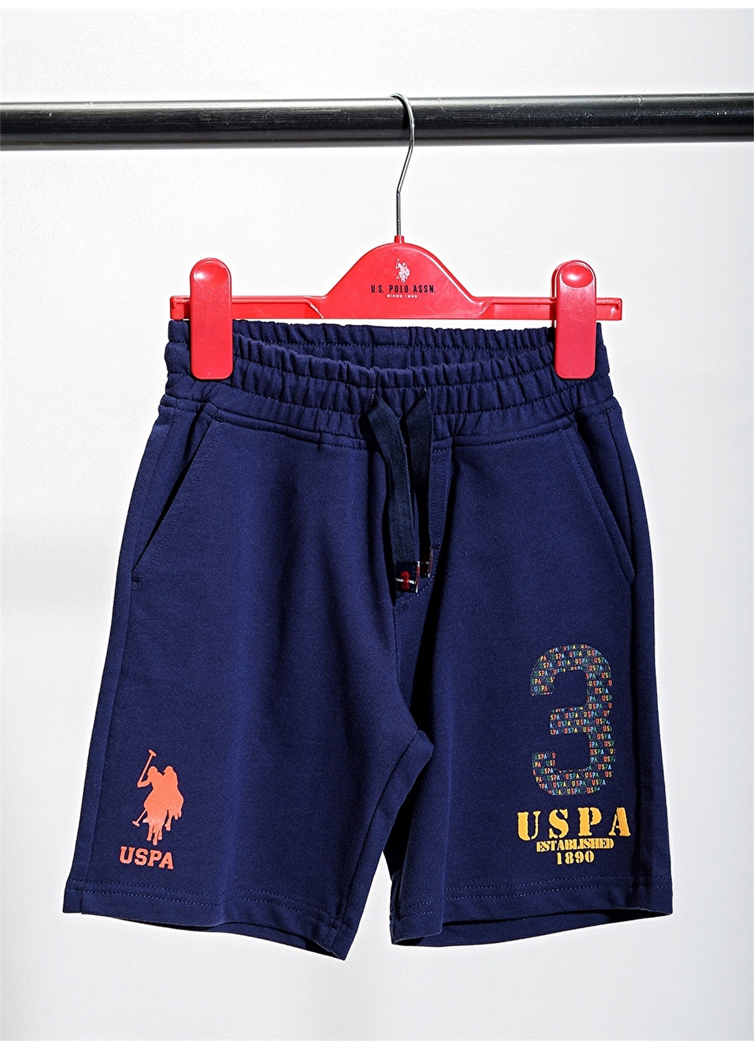 U.S. Polo Assn. Lastikli Erkek Çocuk Lacivert Bermuda Şort