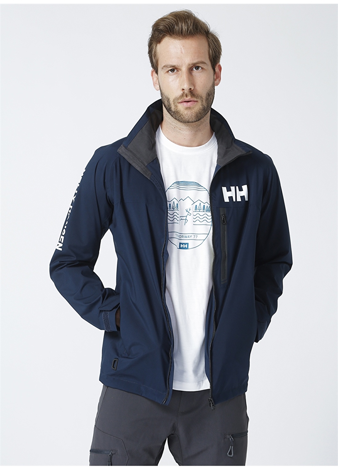 Helly Hansen Hp Racing Jacket Uzun Kollu Normal Kalıp Lacivert Erkek Mont