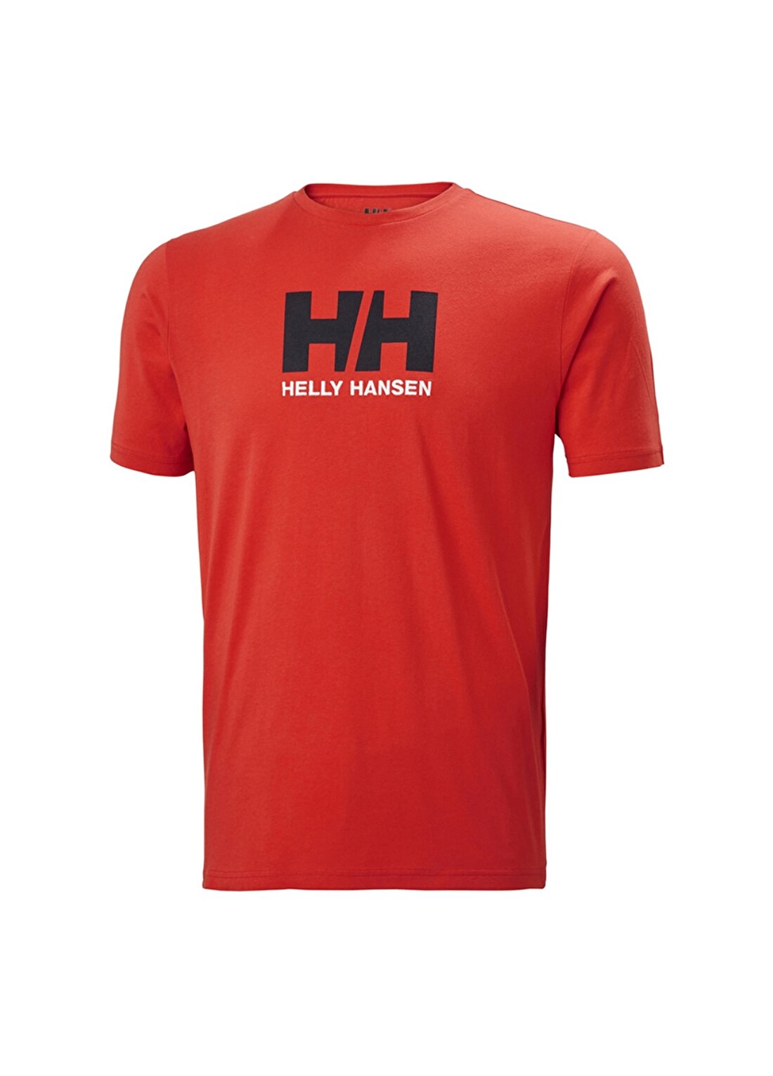 Helly Hansen Hh Logo Bisiklet Yaka Kısa Kollu Normal Kalıp Kırmızı Erkek T-Shirt