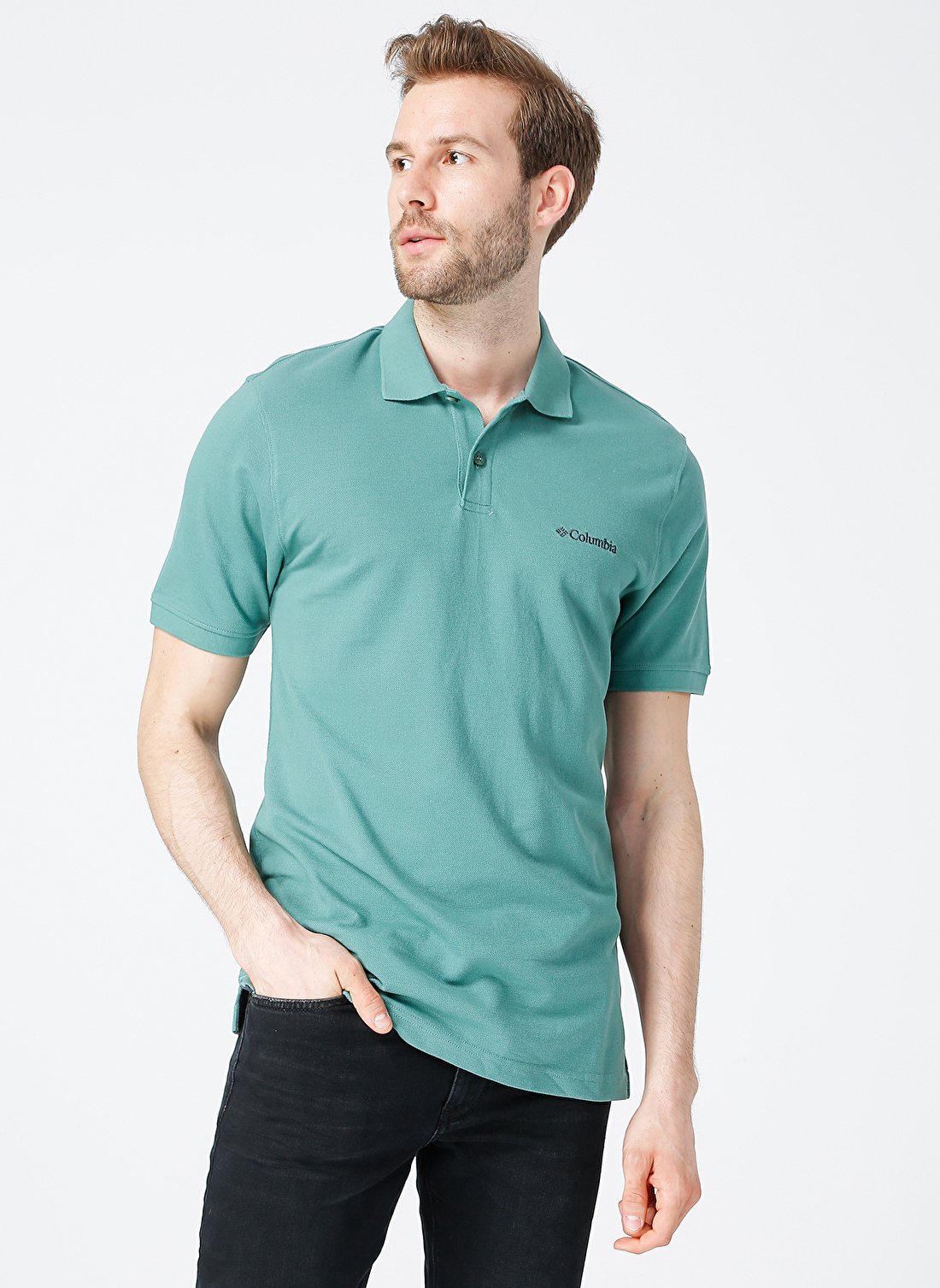 Columbia Yeşil Erkek Polo T-Shirt CS0214 M CASCADE RANGE SOLID POLO I  