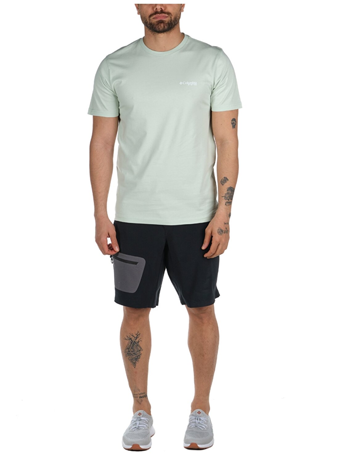 Columbia Yeşil Erkek O Yaka Baskılı T-Shirt CS0006 PFG ELEMENTS MARLIN SS TEE
