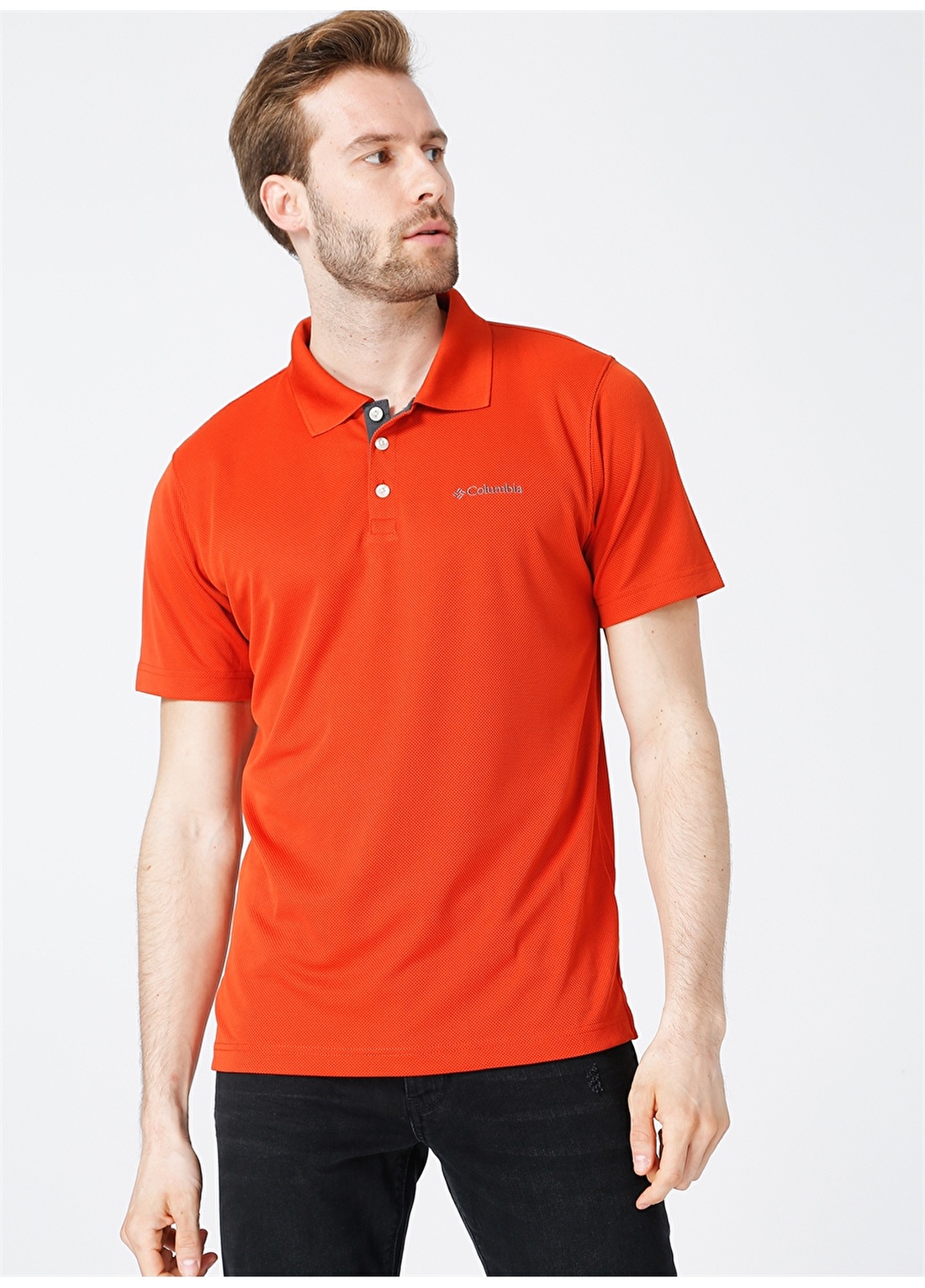 Columbia AO0126 Polo Yaka Kısa Kollu Turuncu Erkek T-Shirt