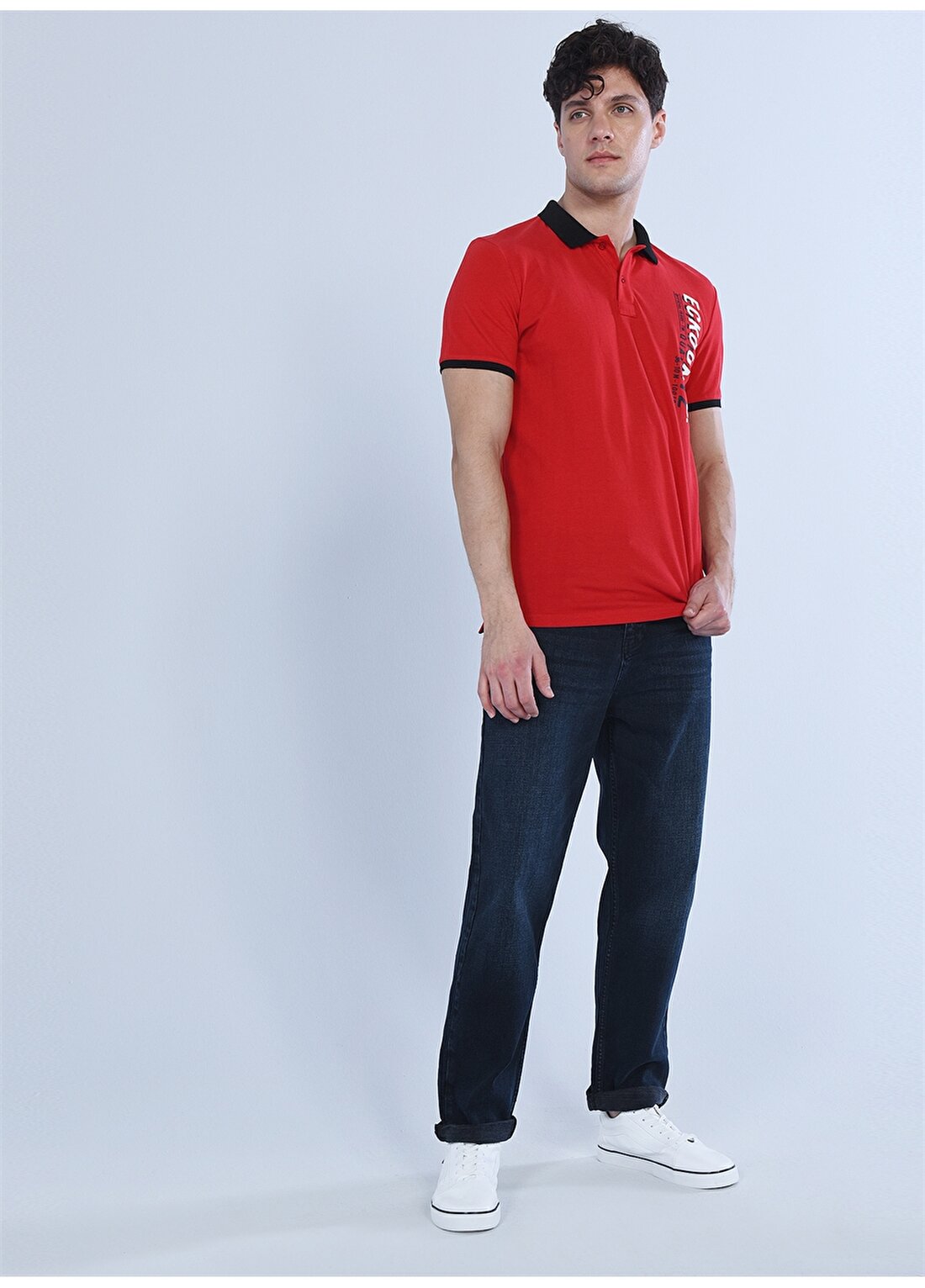 Ecko Unlimited Polo Yaka Baskılı Kırmızı Erkek Polo T-Shirt DAVIS