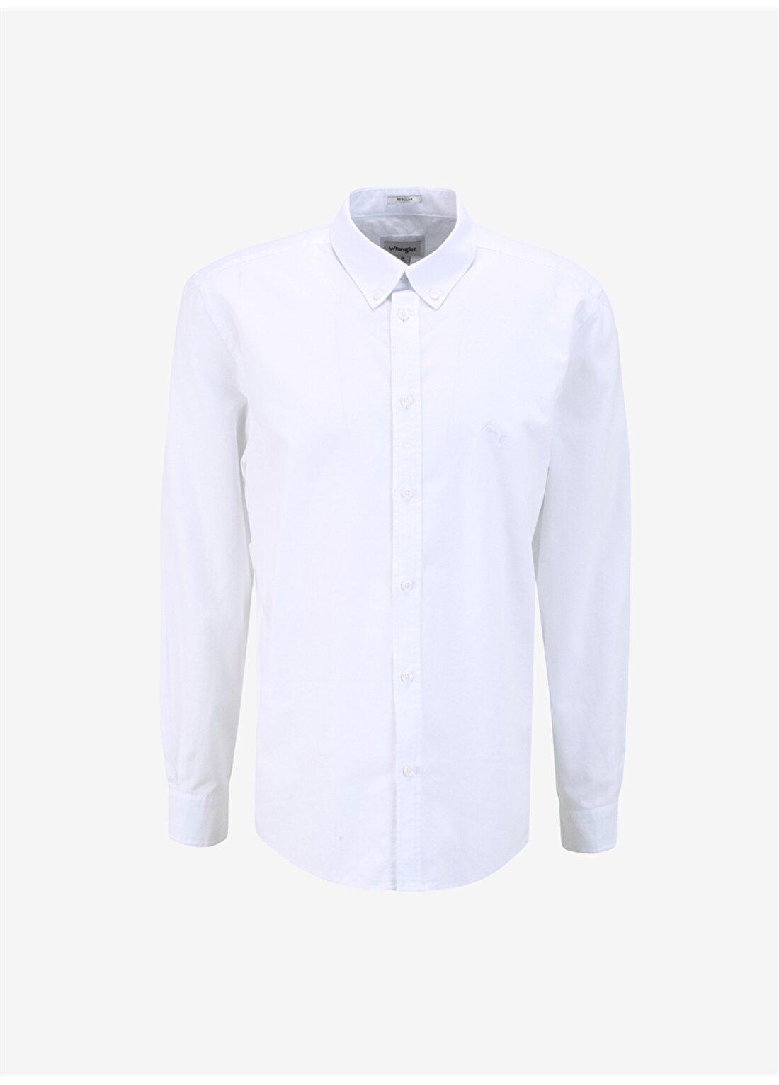 Wrangler Beyaz Erkek Gömlek W5A3BM989_Uzun Kollu Gömlek
