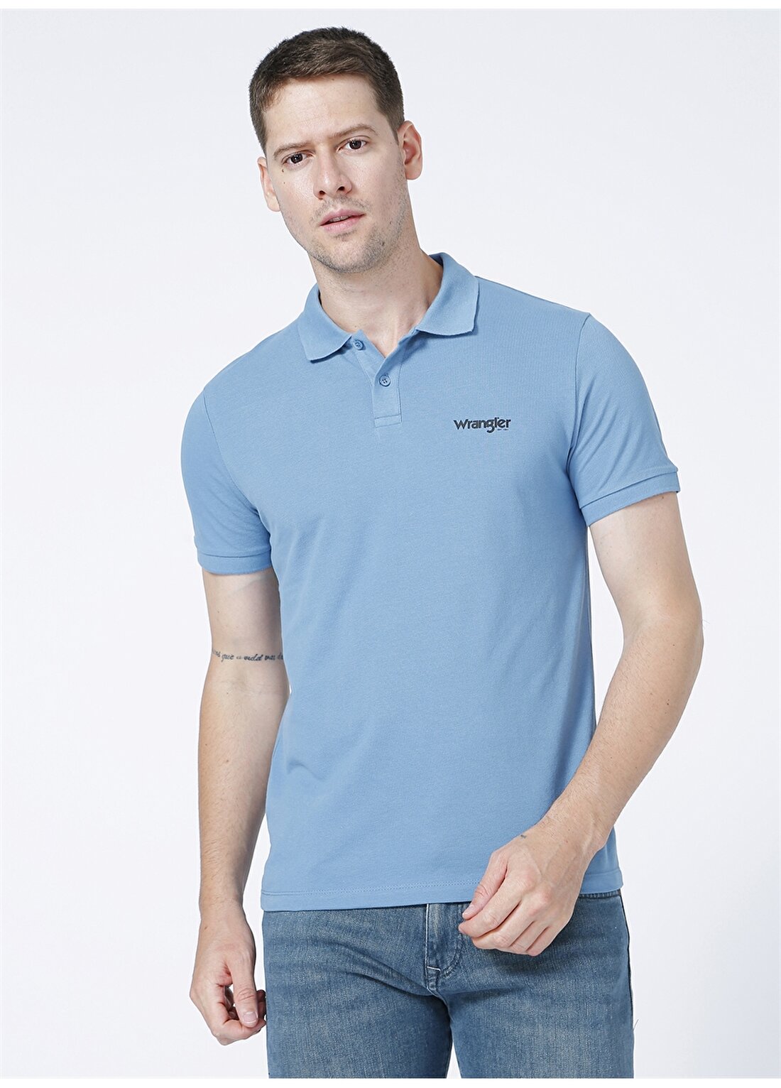 Wrangler Mavi Erkek Polo T-Shirt W211836400_Polo T-Shirt