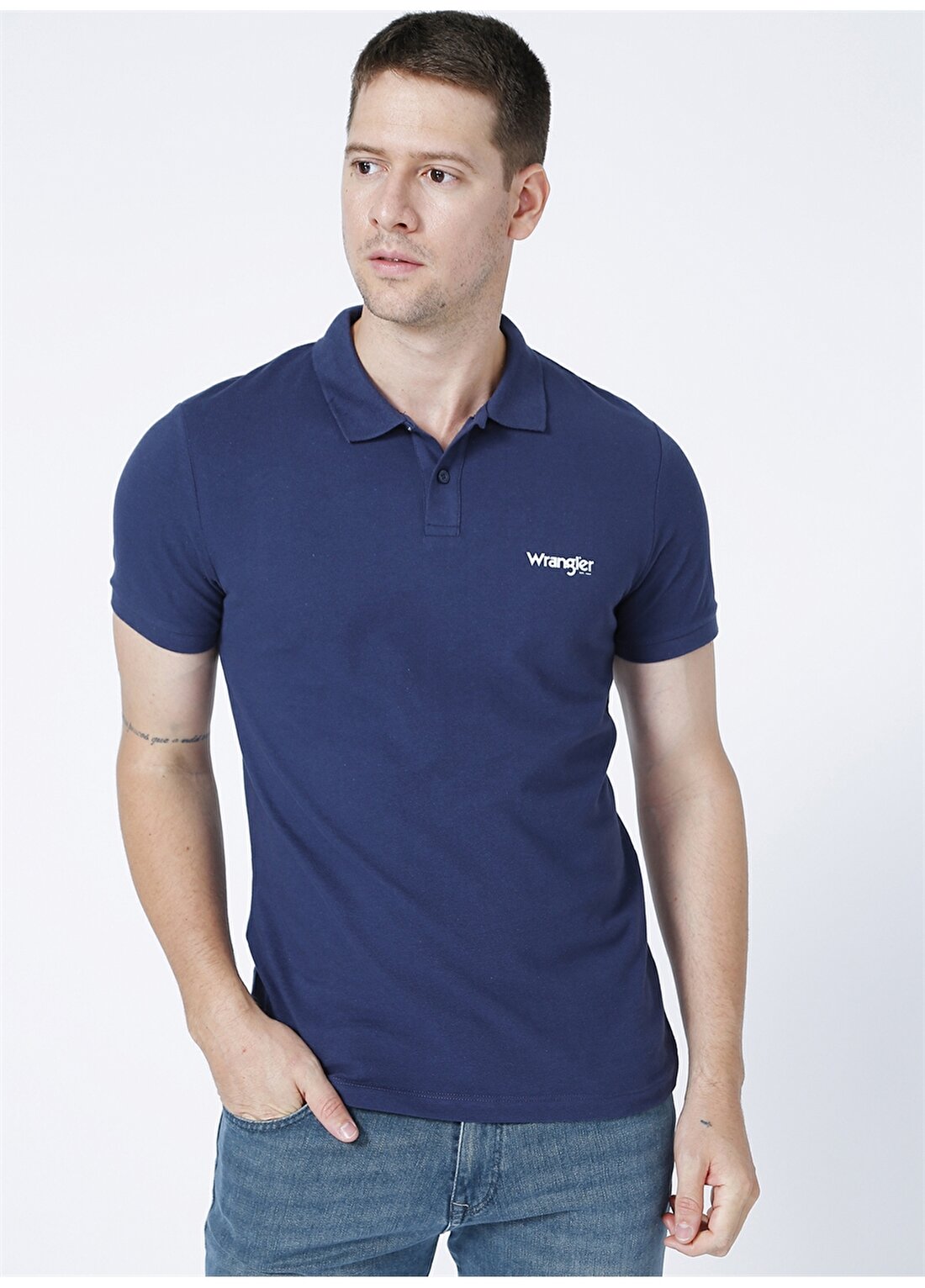 Wrangler Lacivert Erkek Polo T-Shirt W211836410_Polo T-Shirt