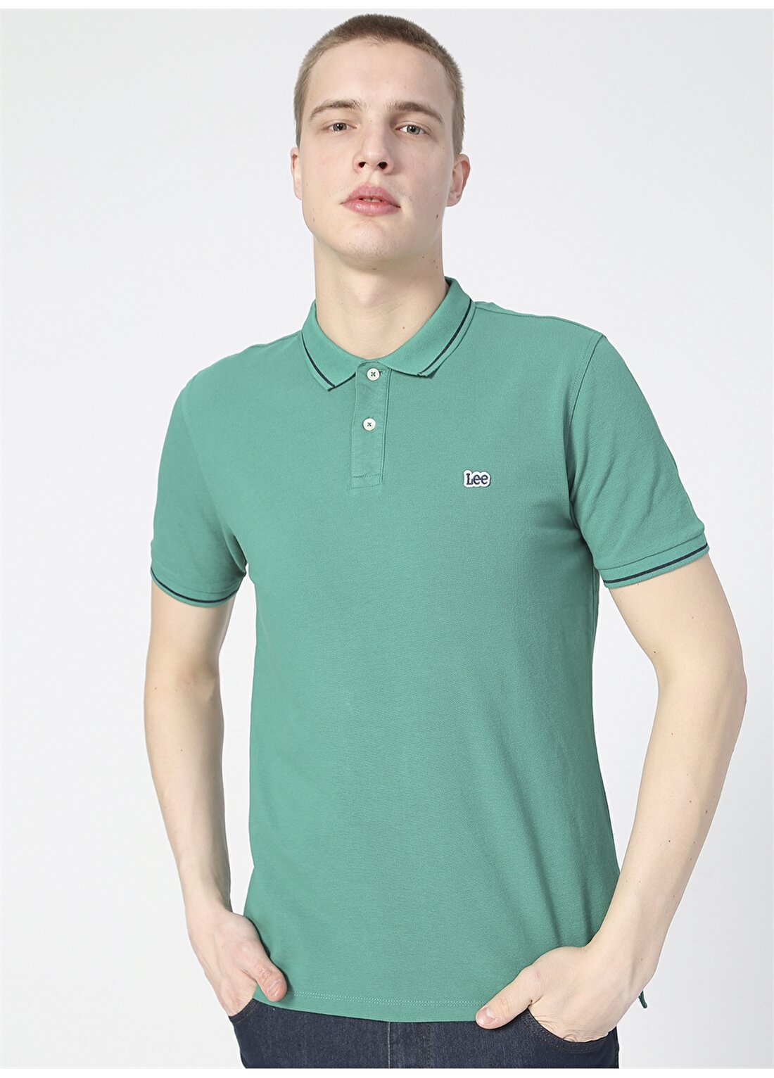 Lee Yeşil Erkek Polo T-Shirt L61ARLQD_Polo T-Shirt