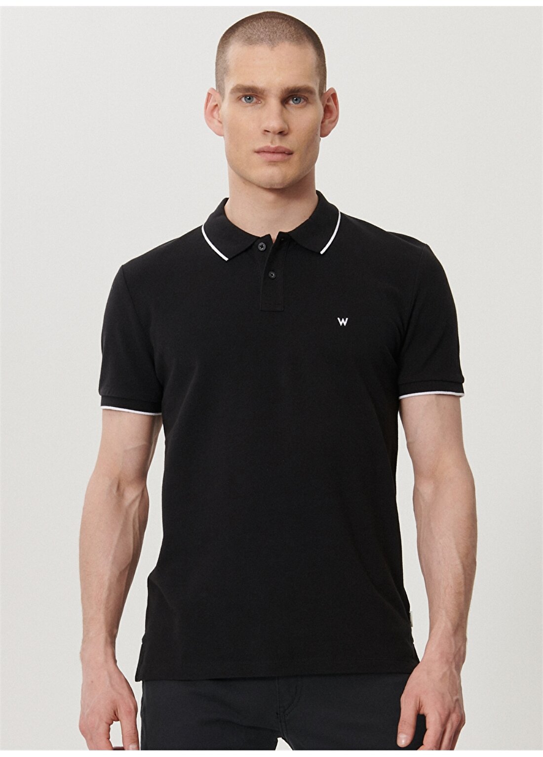 Wrangler Siyah Erkek Polo T-Shirt W7D5K4100_Polo T-Shirt