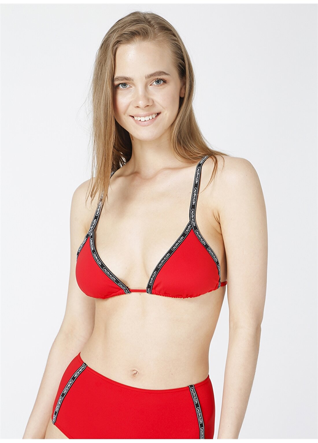 Calvin Klein Kırmızı Kadın Bikini Üst