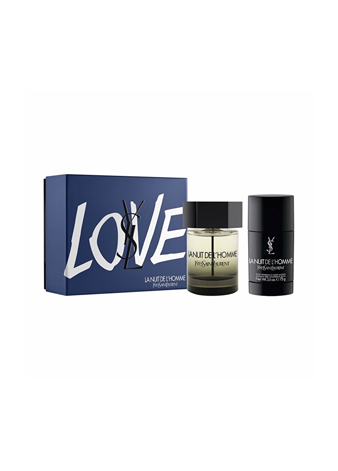 Yves Saint Laurent La Nuit De L'homme Eau De Toilette 100 ML Ve 75 Gr Stick Deodorant Parfüm Set