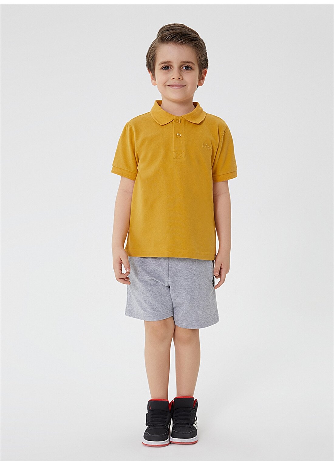 Lee Cooper Pike Hardal Erkek Çocuk Polo T-Shirt 212 LCB 242004 TWINS HARDAL