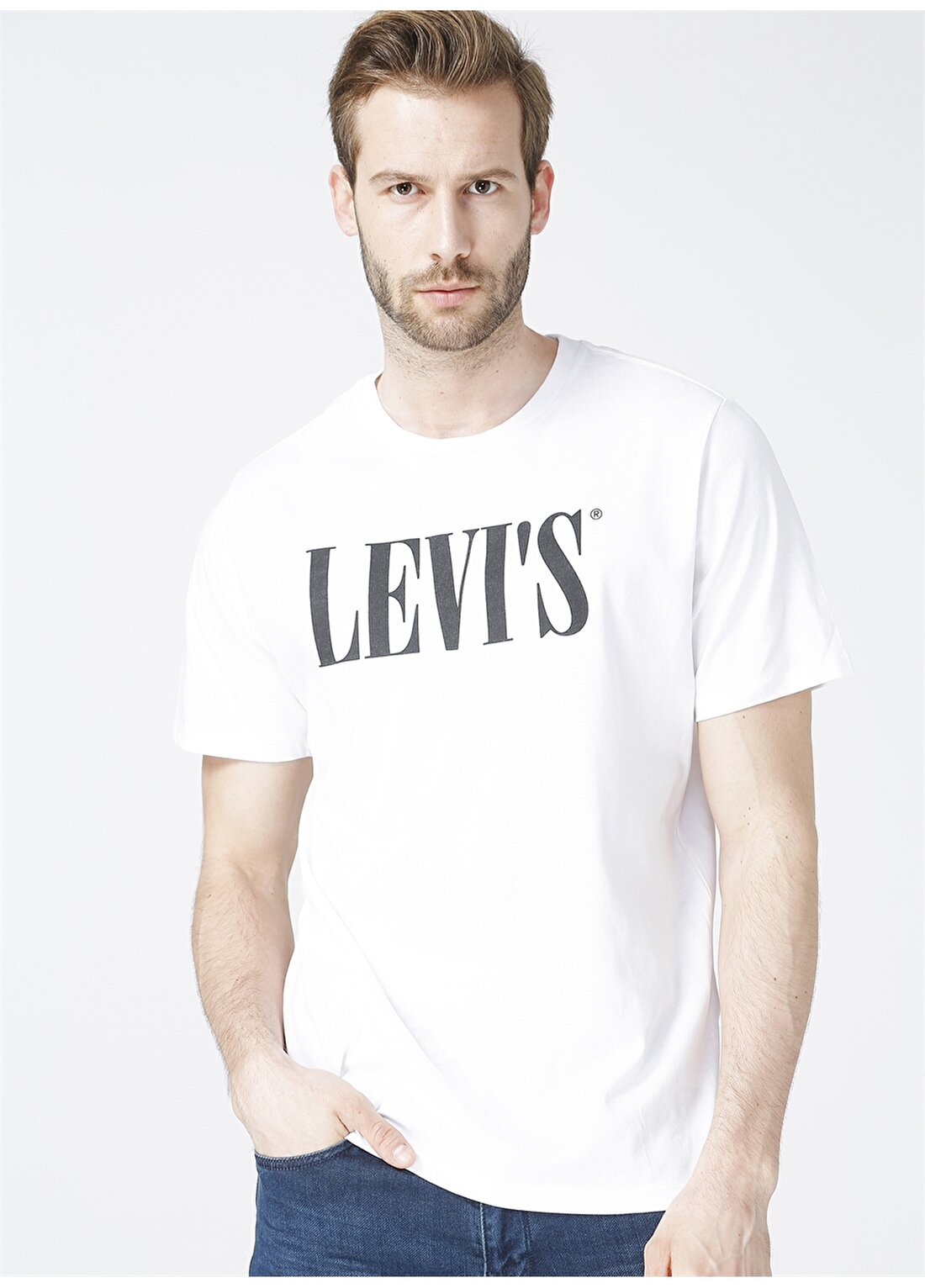 Levis O Yaka Beyaz Erkek T-Shirt