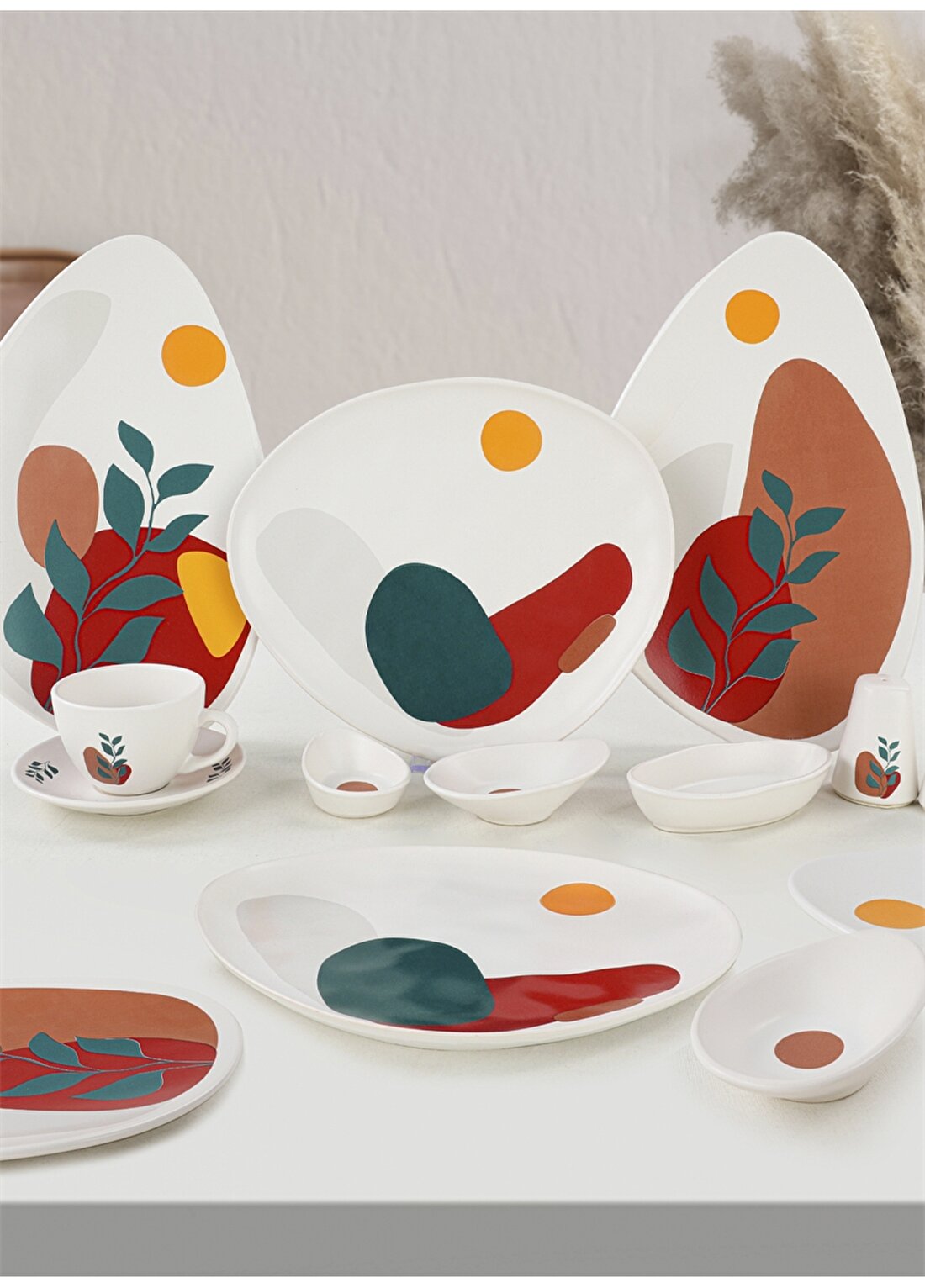 Keramika Olivia 37 Parça 6 Kişilik Kahvaltı Takımı