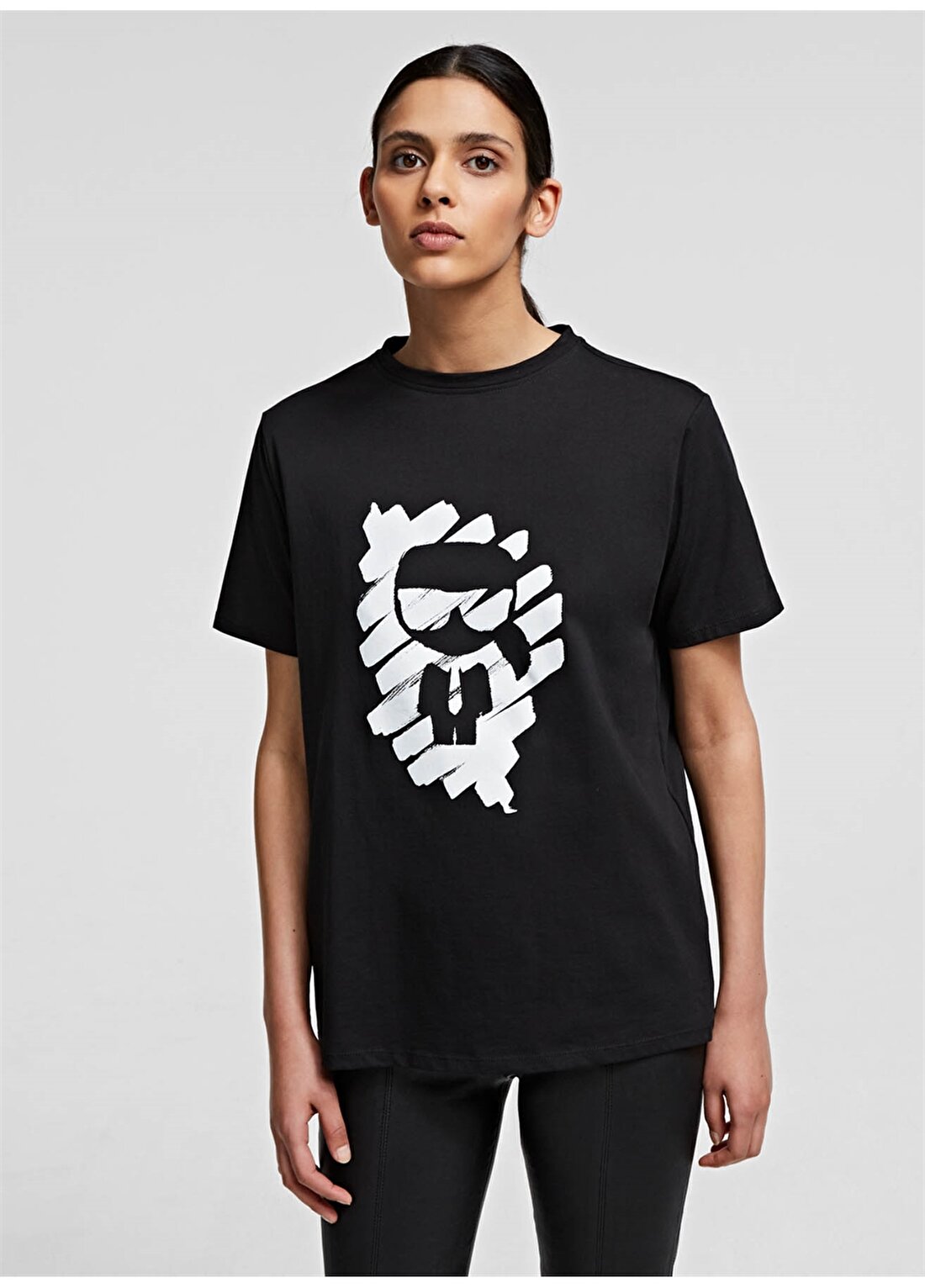 KARL LAGERFELD İkonik Grafiti Logolu T-Shirt