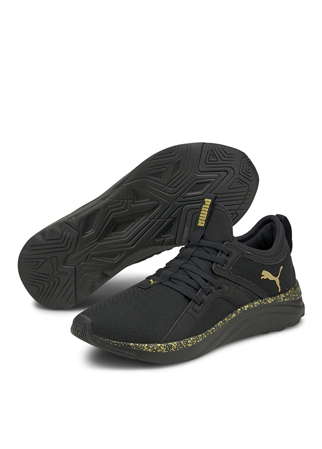 Puma Siyah - Sarı Kadın Koşu Ayakkabısı 19522301 Softride Sophia Shimmer