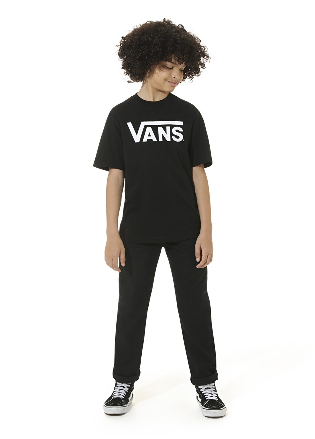 Vans Siyah Bisiklet Yaka Erkek Çocuk T-Shirt