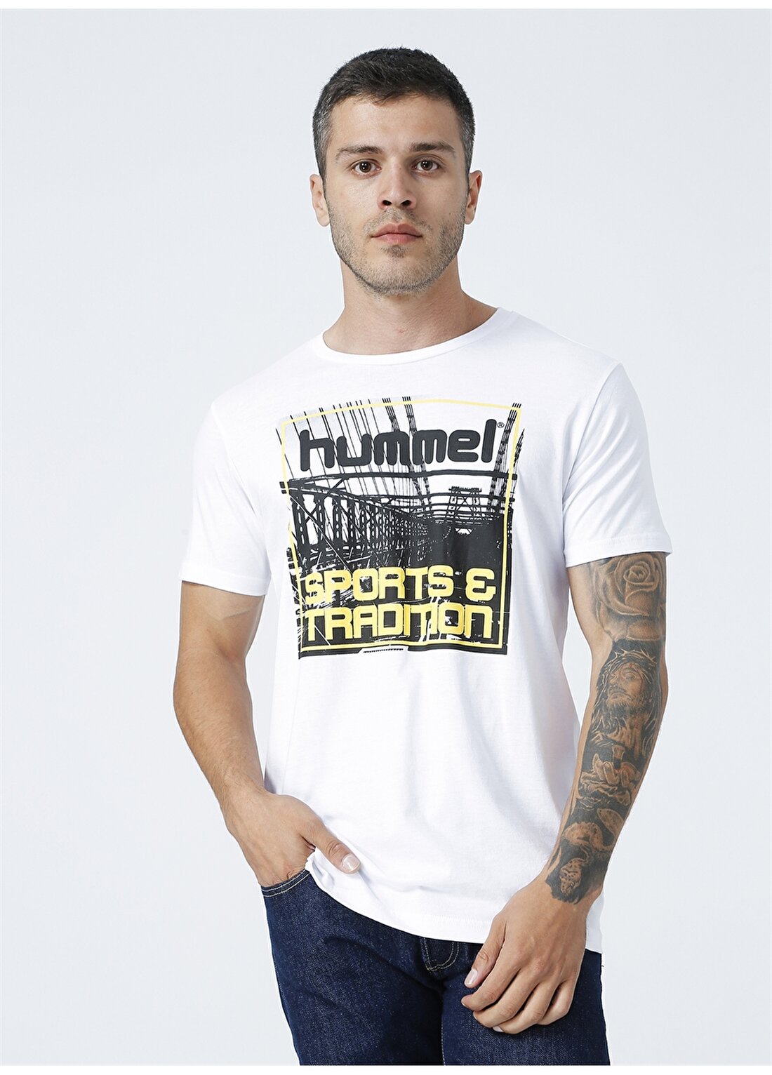 Hummel ALBUS Beyaz Erkek T-Shirt 910171-9001