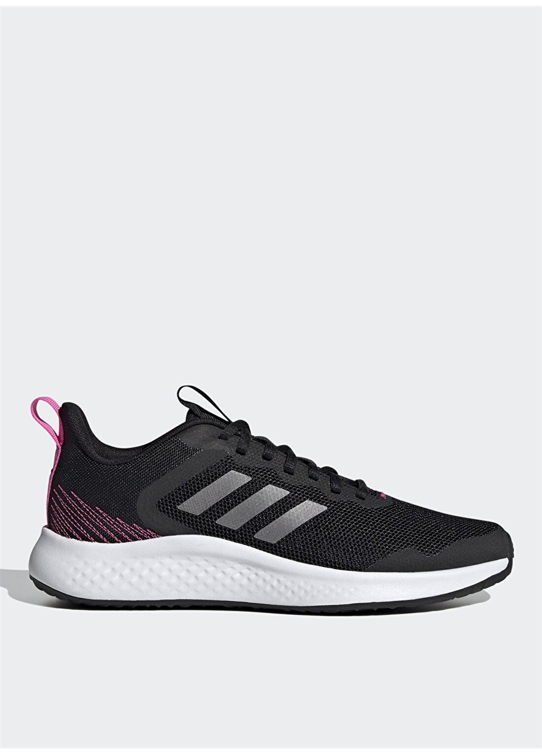 Adidas H04605 Fluidstreet Siyah - Gümüş Kadın Koşu Ayakkabısı