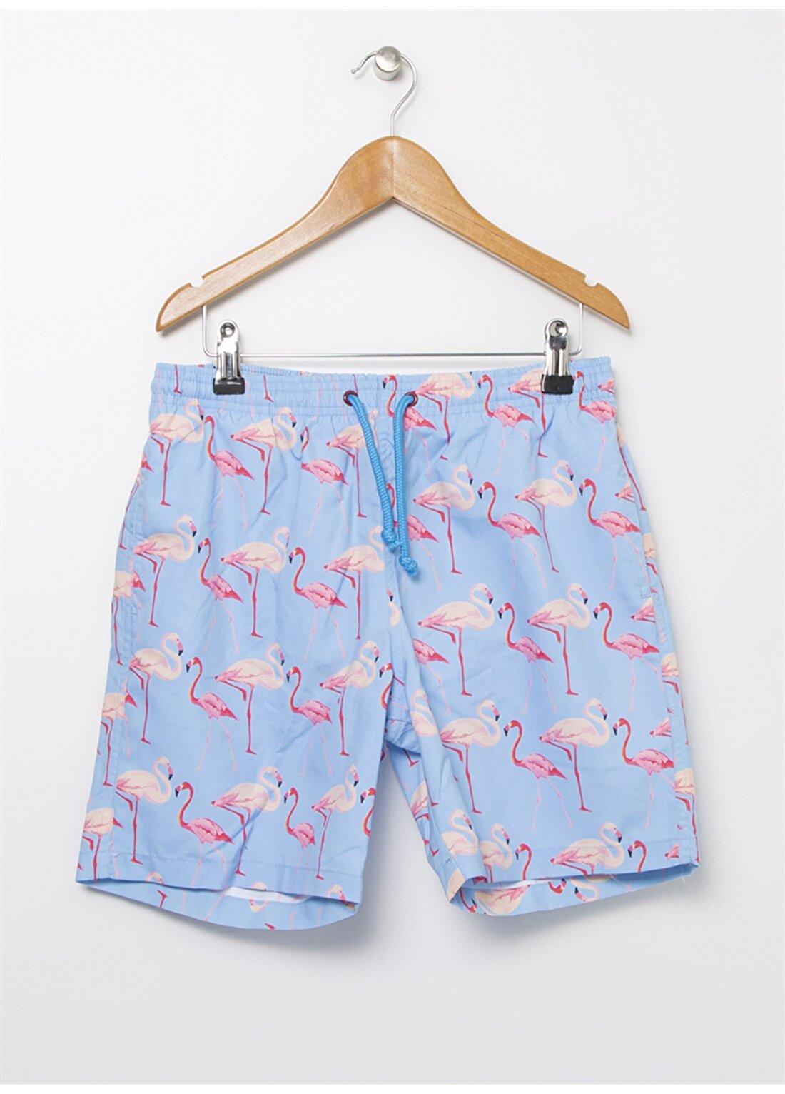 Funky Rocks Bağlamalı Flamingo Desenli Mavi Erkek Çocuk Şort Mayo