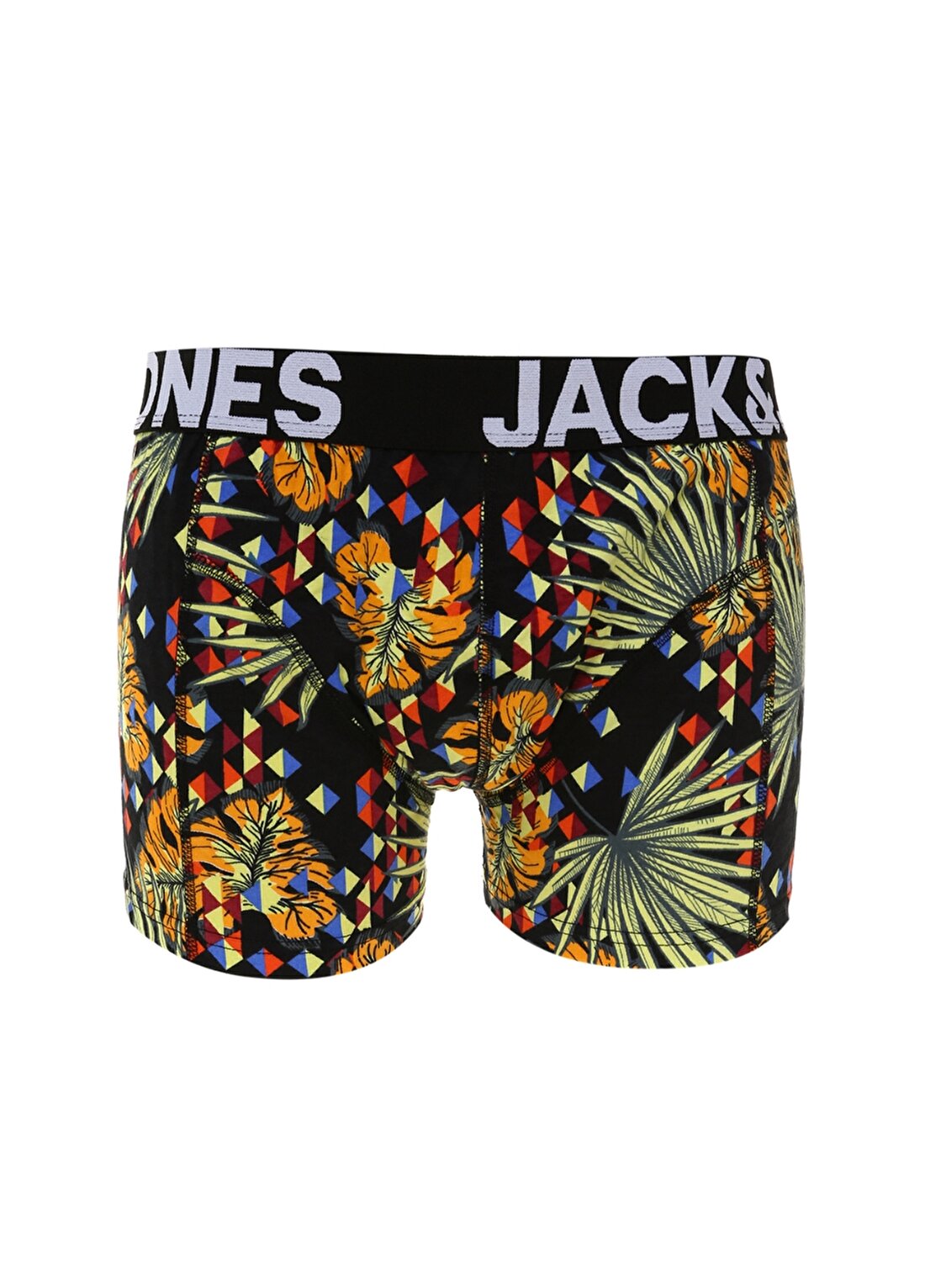 Jack & Jones Desenli Siyah - Turuncu Erkek Boxer
