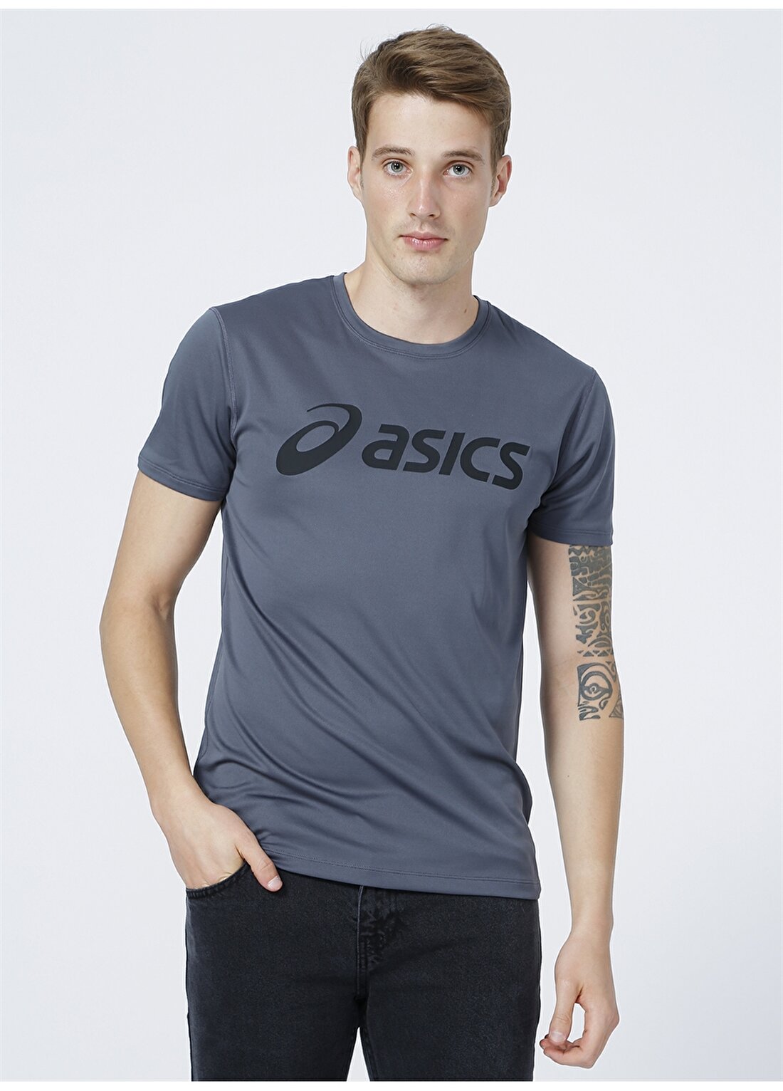 Asics Beyaz Erkek T-Shirt 2011C334-021 CORE ASICS TOP