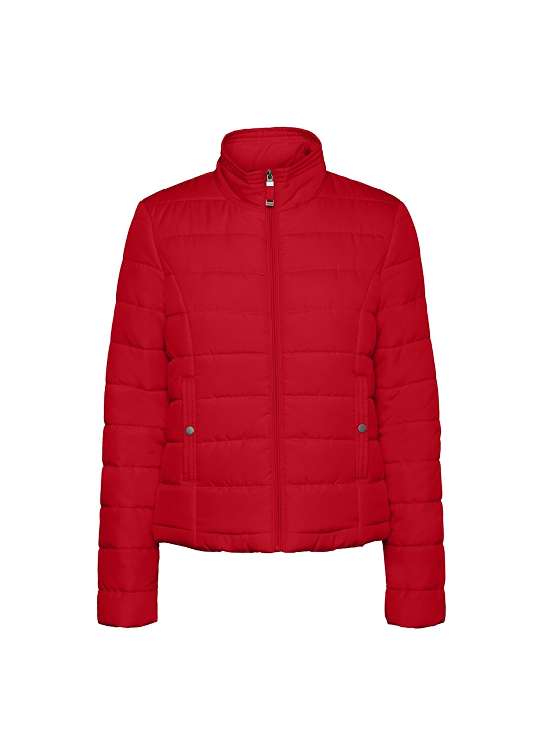 Vero Moda Vmsimone Aw21 Short Jacket Ga Boos Dik Yaka Normal Kalıp Düz Kırmızı Kadın Mont