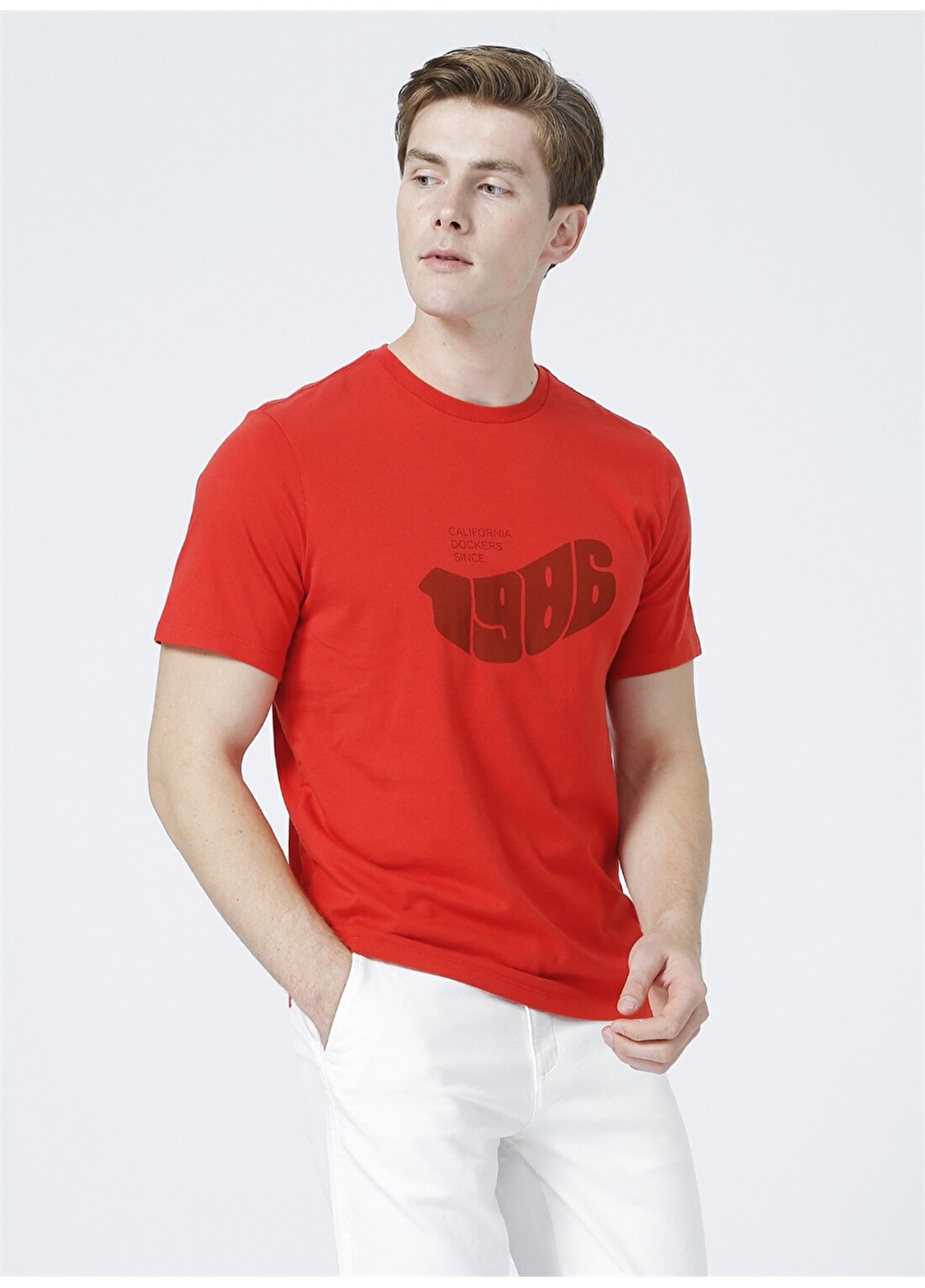 Dockers O Yaka Kırmızı Erkek T-Shirt