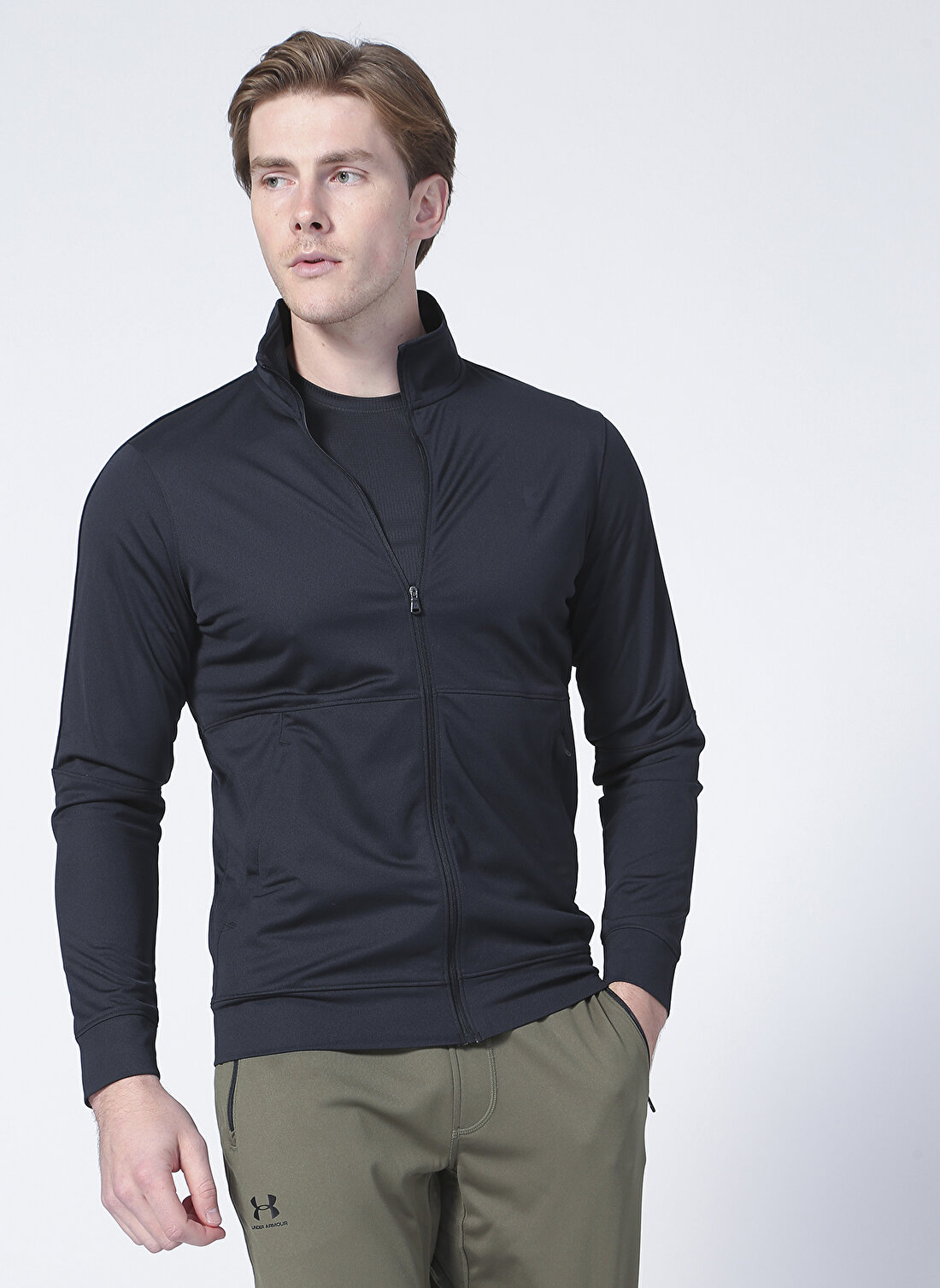 Under Armour 1366202-Ua Pique Track Jacket Siyah Erkek Zip Ceket