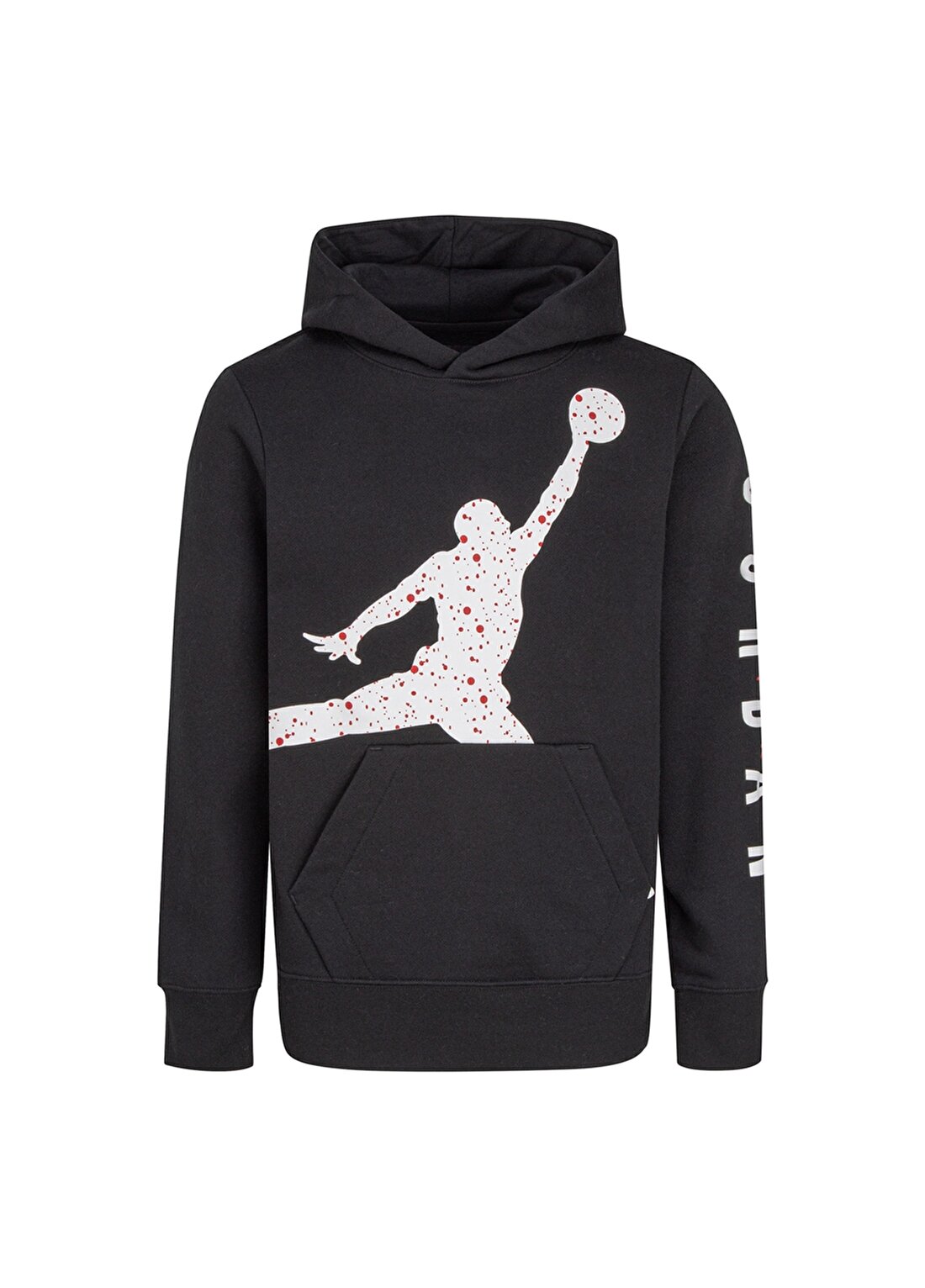 Nike 95A673-023 JDB JUMPMAN PULLOVER Siyah Kapüşonlu Erkek Çocuk Baskılı Sweatshirt