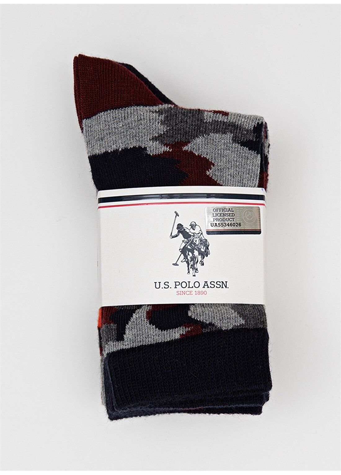 U.S. Polo Assn. Lacivert - Beyaz - Gri Erkek Çocuk Paketli Çorap