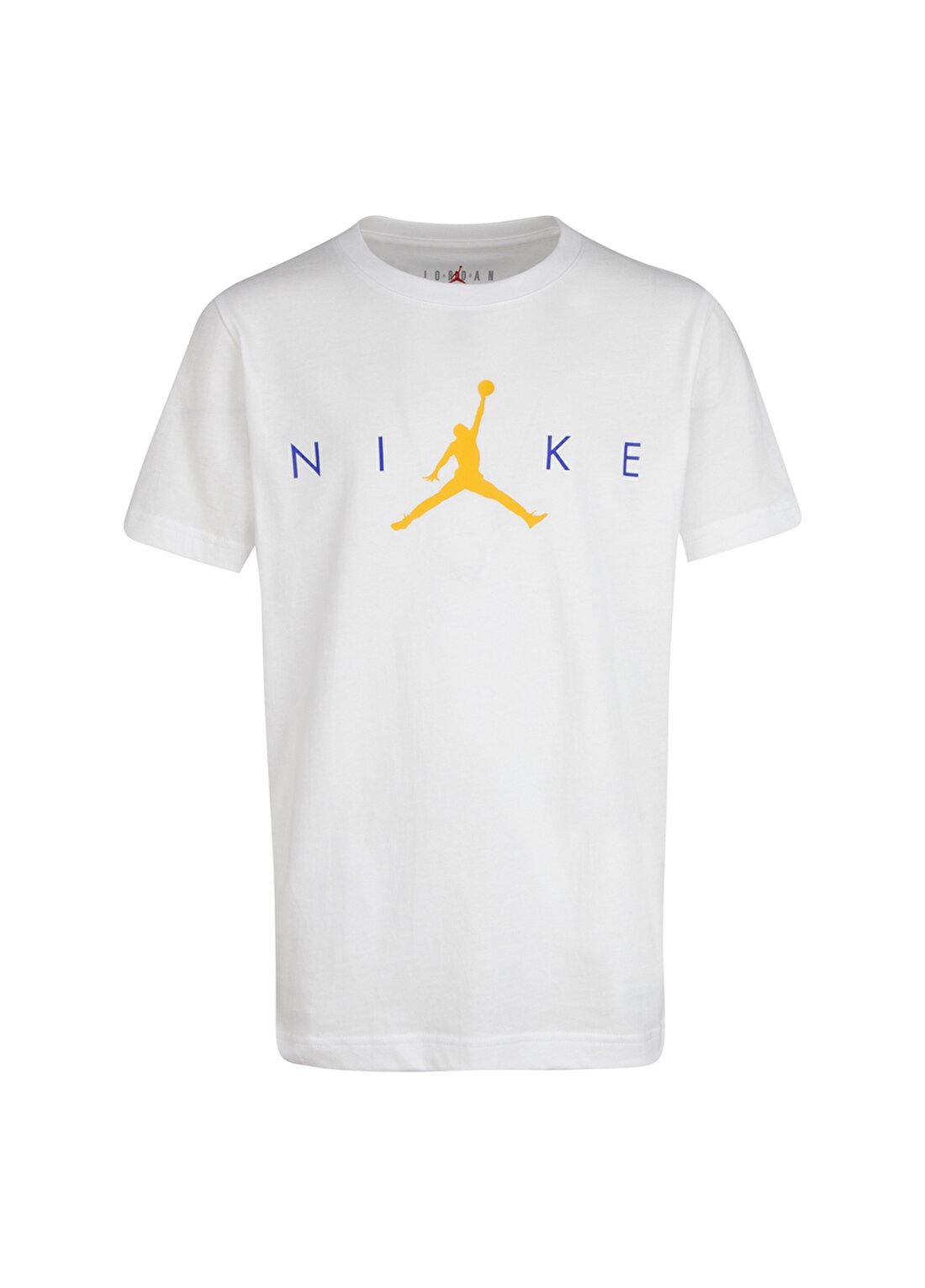 Nike 95A740-001 JDB MJ JUMPMAN Beyaz Bisiklet Yaka Erkek Çocuk Baskılı T-Shirt