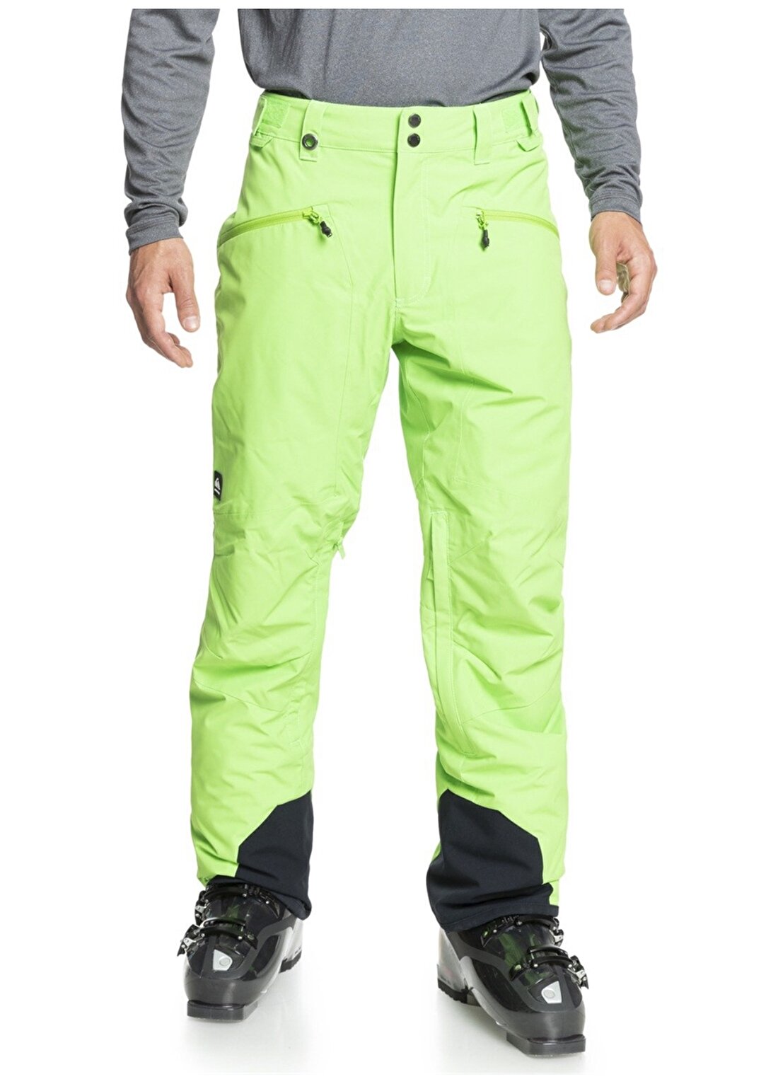 Quiksilver Düz Yeşil Erkek Kayak Pantolonu