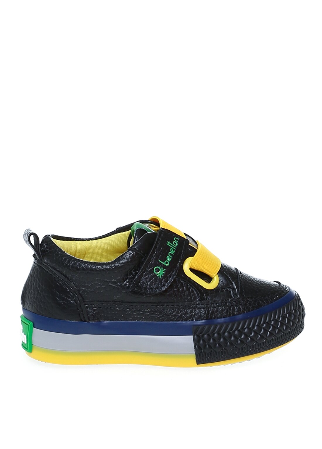 Benetton BN-30445 Siyah - Sarı Bebek Yürüyüş Ayakkabısı