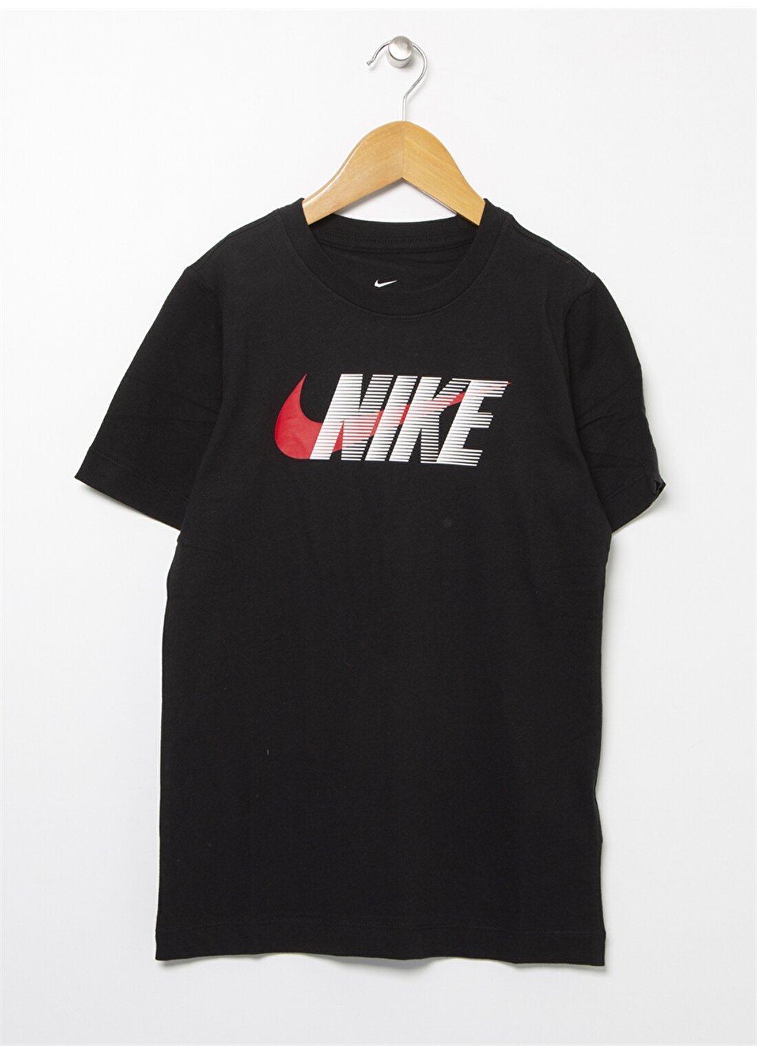 Nike DC7796-011 U Nsw Tee Nıke Swoosh Siyah Bisiklet Yaka Erkek Çocuk Baskılı T-Shirt