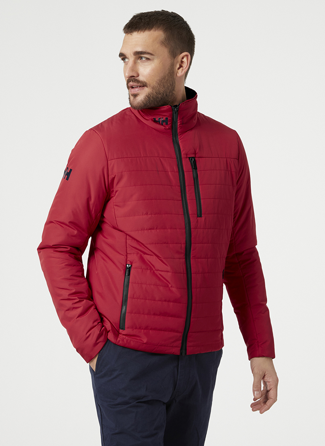 Helly Hansen Hh Crew Insulator Jacket 2.0 Fermuarlı Uzun Kollu Normal Kalıp Kırmızı Erkek Mont