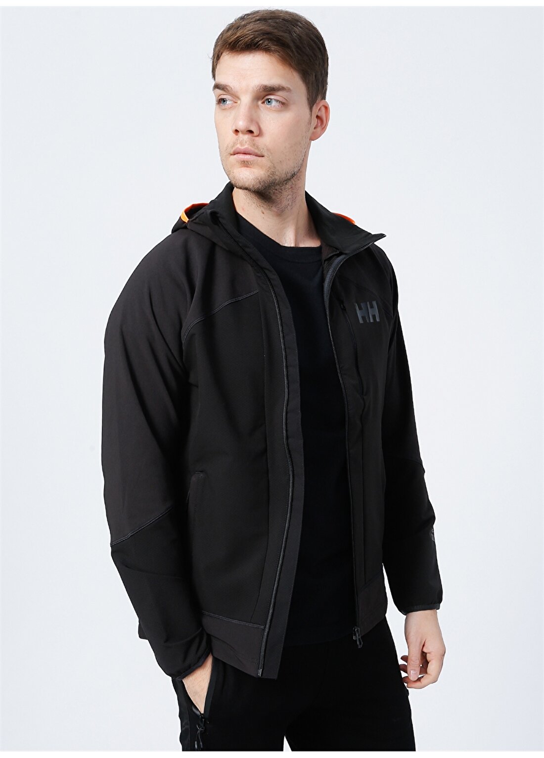 Helly Hansen Hh Elevation Shield Fleece Jacket Fermuarlı Uzun Kollu Normal Kalıp Siyah Erkek Mont