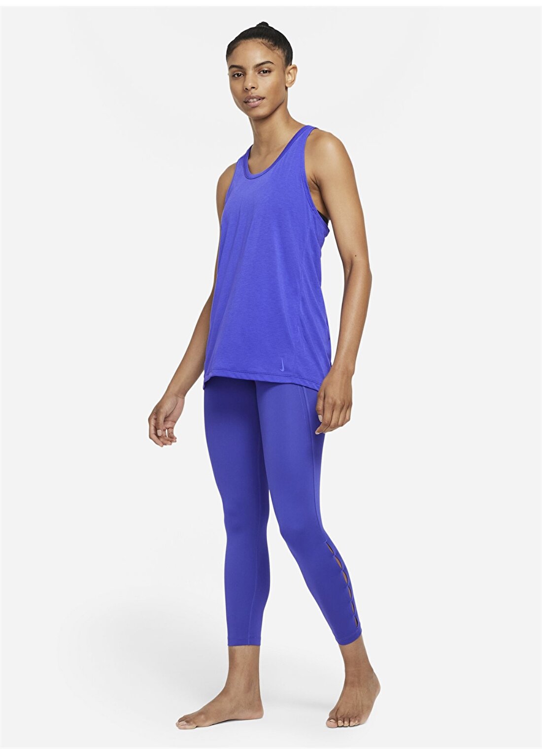Nike DD5557-430 Standart Kalıp Mavi Kadın Tayt
