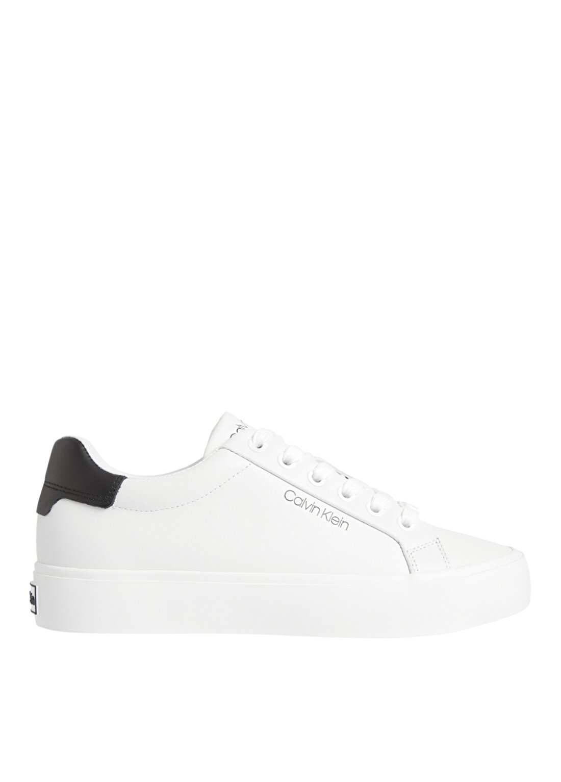 Calvin Klein HW0HW005680K6 Beyaz Kadın Deri Sneaker