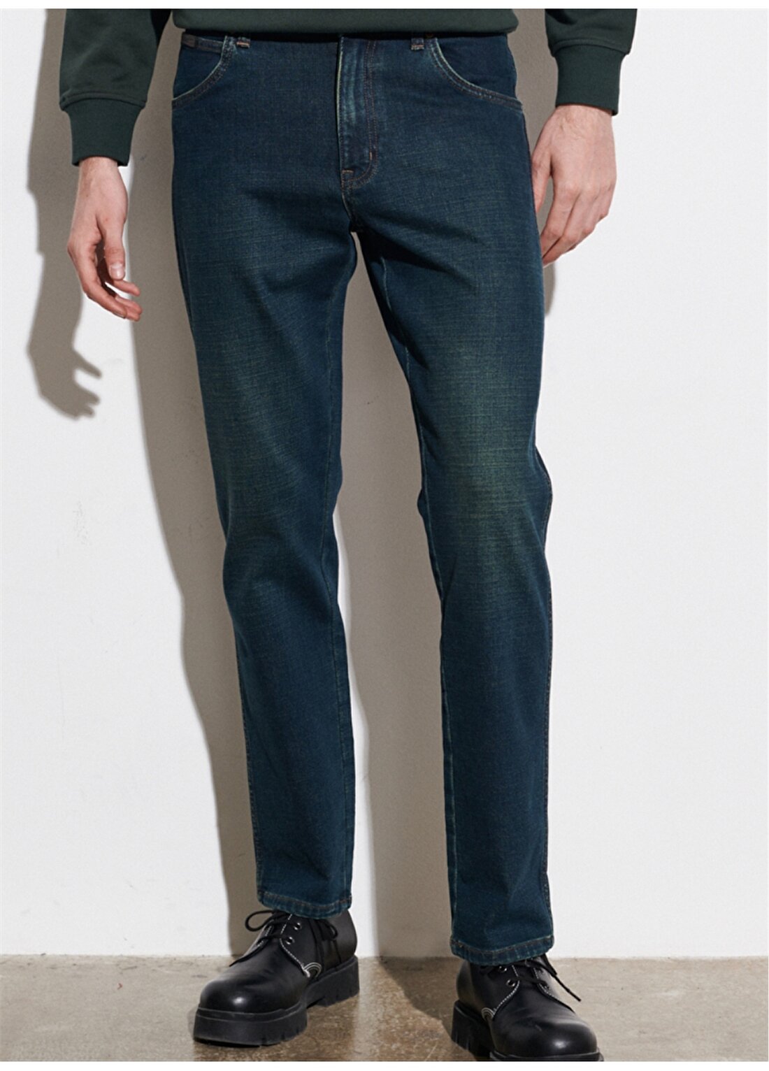 Wrangler Regular Fit Koyu Mavi Erkek Denim Pantolon W1212837E-408_Texas