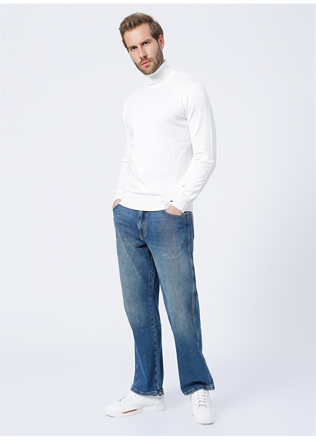 Wrangler Regular Fit Mavi Erkek Denim Pantolon W121N8286-400_Texas