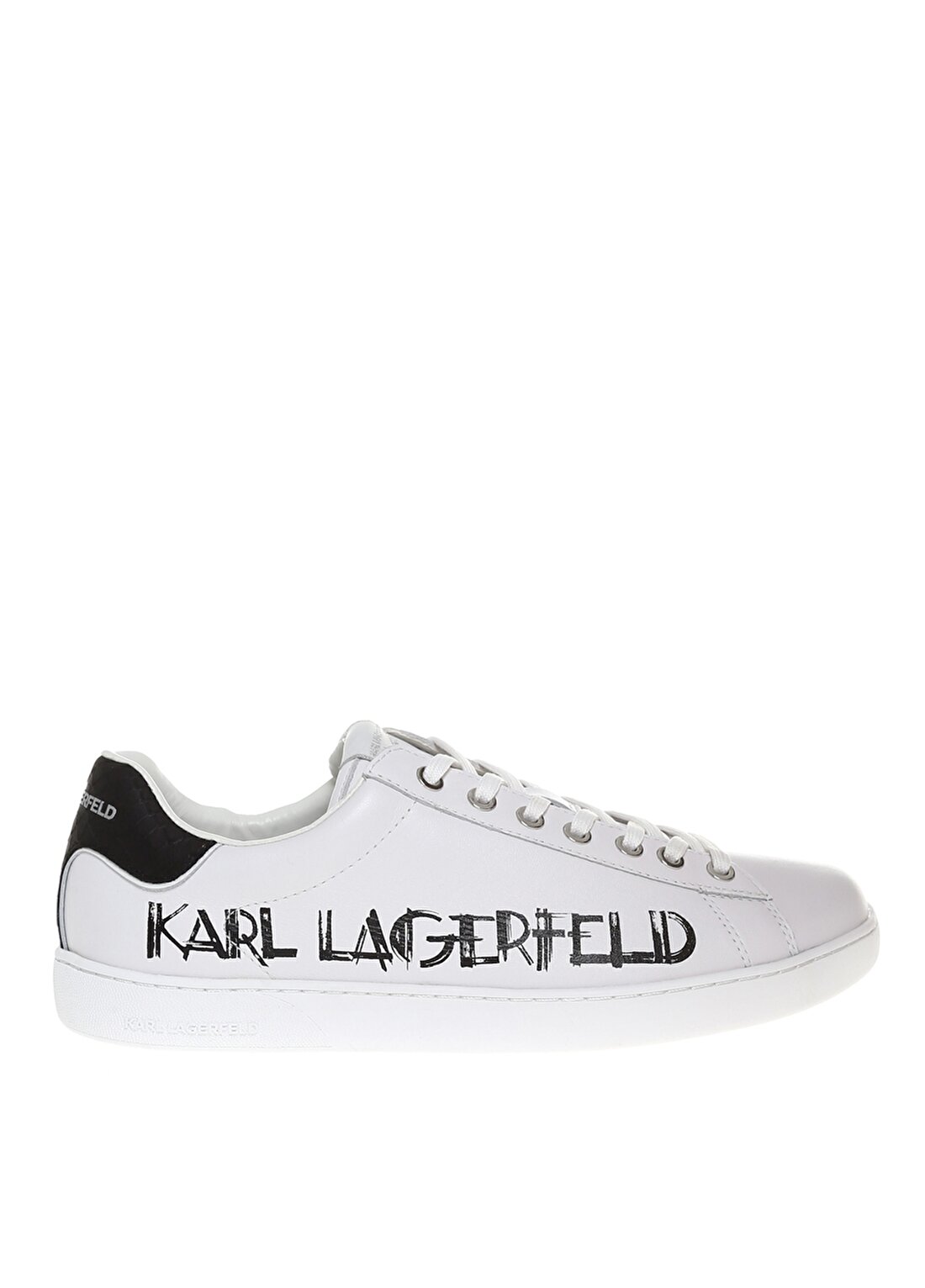 KARL LAGERFELD Siyah - Beyaz Erkek Sneaker KOURT II Art Deco Logo Lthr