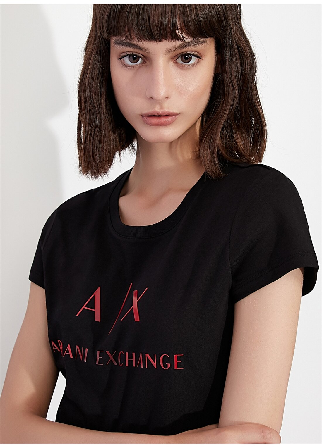 Armani Exchange Siyah Kadın T-Shirt 6KYTAE