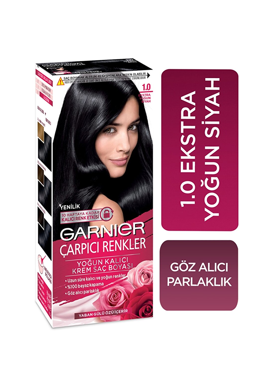 Garnier Çarpıcı Renkler Saç Boyası Ekstra Yoğun Siyah 1.0