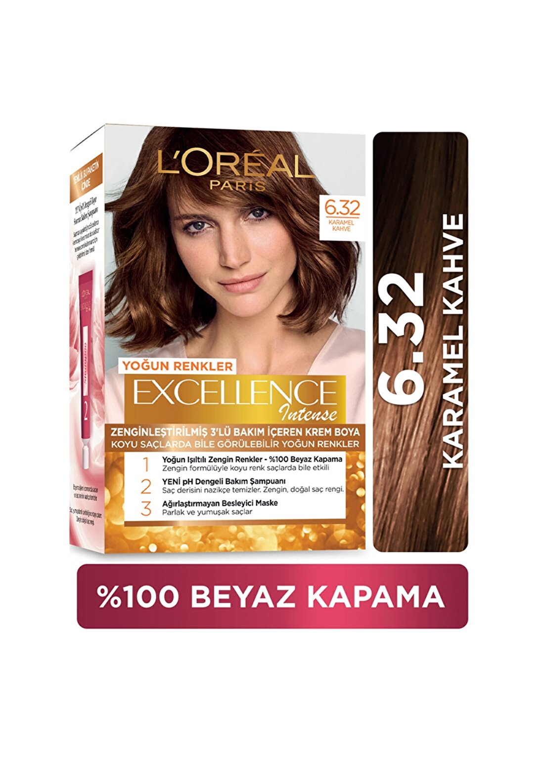 L''oréal Paris Excellence Intense Saç Boyası - 6.32 Karamel