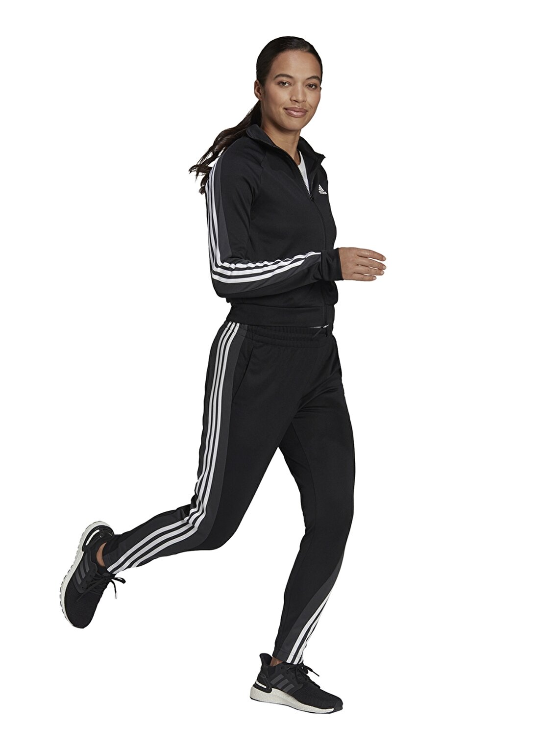 Adidas H67027 W Teamsport Ts Dik Yaka Normal Bel Düz Kadın Eşofman Takımı